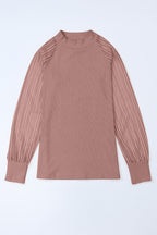 Elizabeth Crewneck Ribbed top Long Sleeve Top