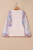 Margaret Ricrac Trim Floral Blouse