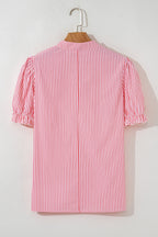 Lucy Stripe Puff Sleeve Blouse