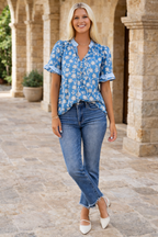 Hana Detail Short Sleeve Blouse