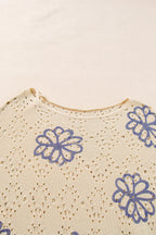 Harper Eyelet Drop Shoulder Sweater