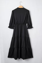Natasha Sleeve Tiered Maxi Dress