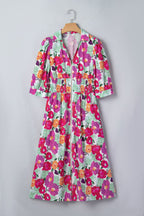 Lisa Puffy Half Sleeve Dress