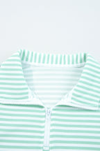 Reign Zip Collar Pullover Long Sleeve Top