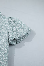 Adalyn Jacquard Puff Sleeve Blouse