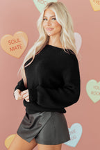 Alianna Backless Drop Shoulder Sweater