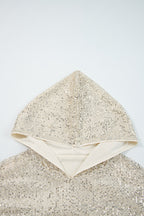 Stella Stream Sequin Hooded Long Sleeve Top