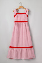Rose Ruffle Hem Maxi Dress