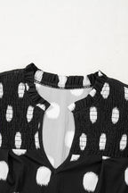 Nola Notched Balloon Sleeve Blouse