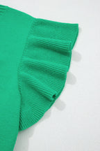 Alexis Ruffle Short Sleeve Sweater