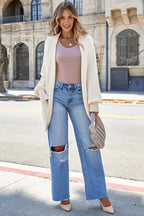 Rosemary Lapel Collar Single Sweater