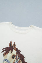 Regina Printed Short Sleeve Sweater
