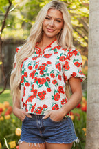 Amyra Floral  Puff Sleeve Blouse