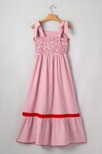 Rose Ruffle Hem Maxi Dress