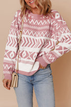 Alexandra abstract Print Pullover Sweater