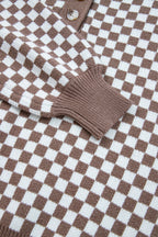 Mckinley Trim Checkerboard Knit Sweater