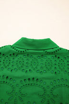Celine Eyelet Embroidered T Shirt