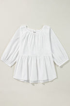 Paula Bow Knot Cutout Back Blouse