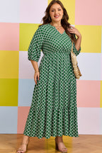 Johanna Ruffle Hem Casual PLUS Dress