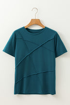 Galilea Toothpick Stripe Round Neck Top