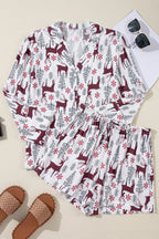 Abigail Christmas Deer Printed Shirt