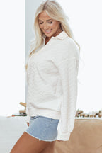 Raina Textured Collared Pullover