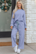Rory Beau Flounce Long Sleeve Lounge Set