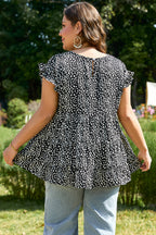 Danielle Back Tiered Flowy PLUS Blouse