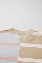 Jream Stripe Colorblock Oversized Sweater