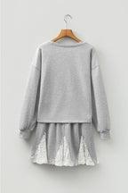 Amelia Patchwork Drop Shoulder Pullover
