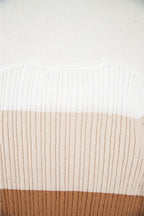 Madison Colorblock Cable Knit Sweater