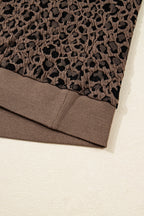 Annie Ribbed Trim Leopard Top