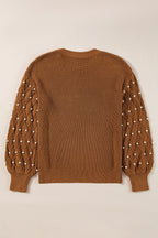 Evelyn Beaded Drop Shoulder Sweater