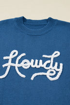 Emiyra Embroidered Graphic Western Sweater