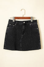 Emilia Raw Hem Mini Skirt
