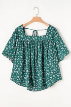 Adelynn Square Ruffled Trim PLUS Blouse