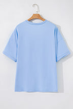 Ayra Loose Half Sleeve Hi Low Hem Top