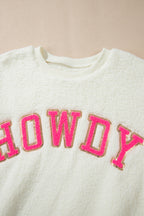 Mila Sherpa Howdy Patched Pullover