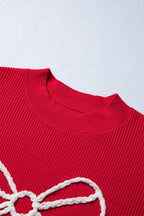 Arya Embroidered Graphic Ribbed Sweater