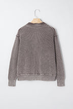 Sunny Patchwork Knit Open Sweater