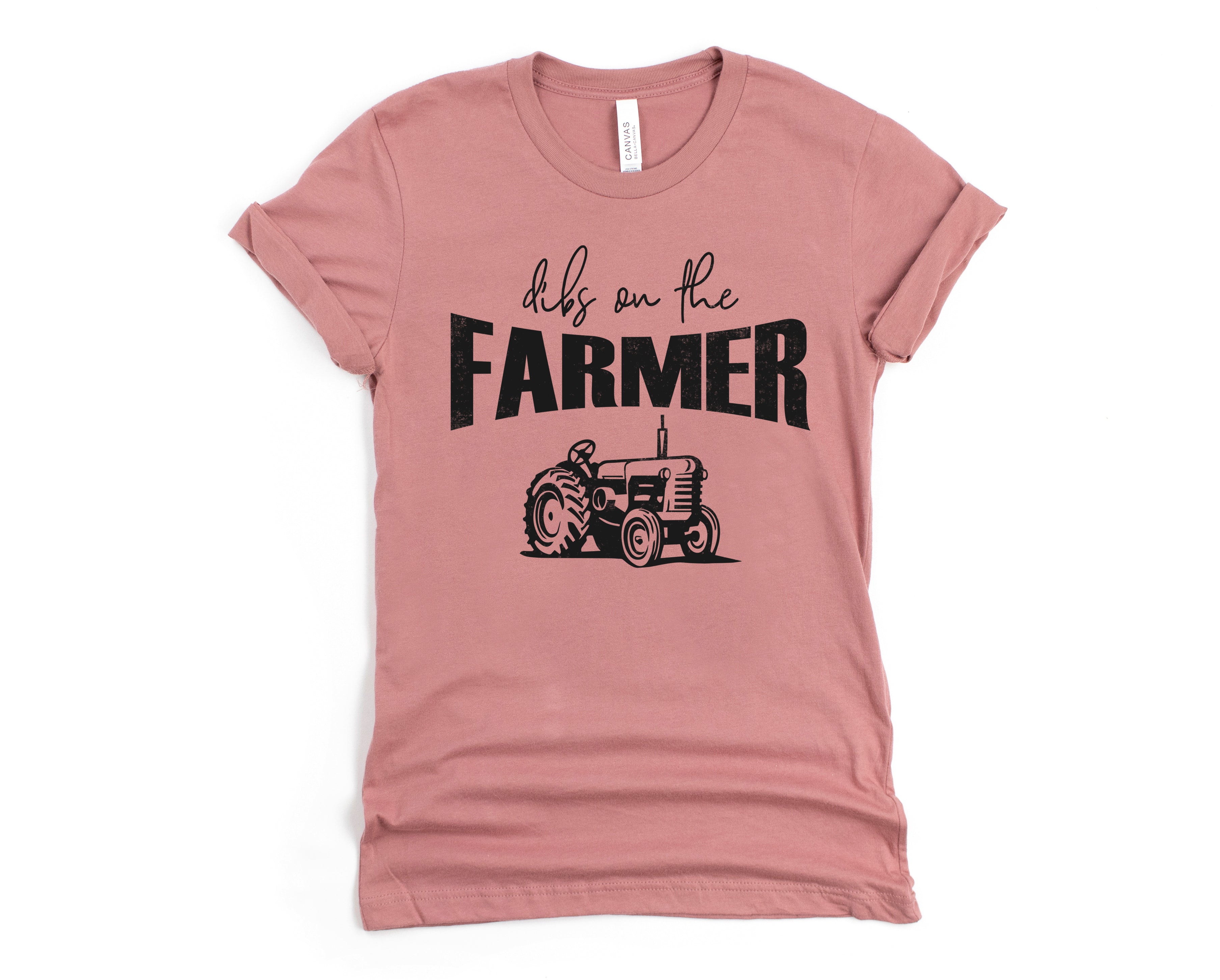 Wholesale Dibs on the Farmer Graphic Tee - Mauve