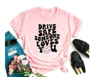 Wholesale Drive Safe Graphic Tee - White Tee