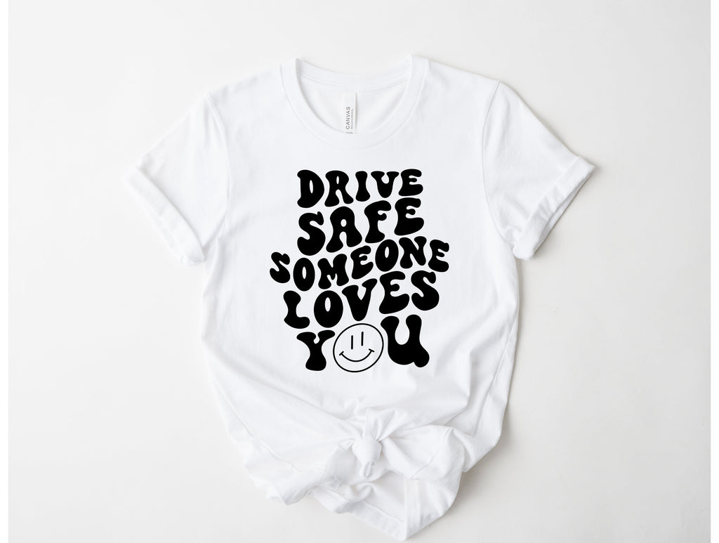 Wholesale Drive Safe Graphic Tee - Sand Sweatshirt
