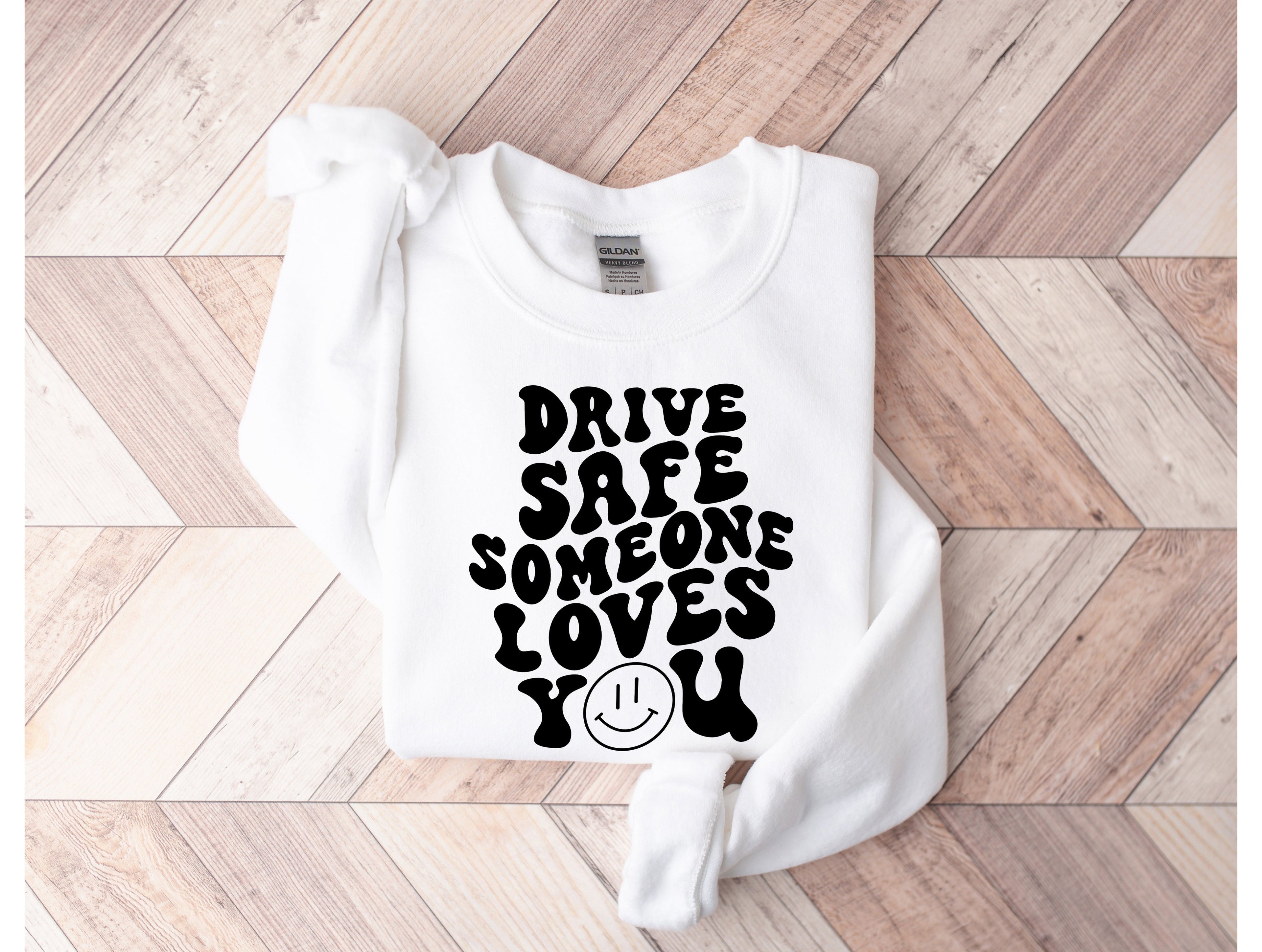 Wholesale Drive Safe Graphic Tee - Pink Sweatshirt