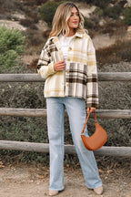 Julinique Plaid Patchwork Side Shacket
