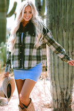Emma Snap Colorblock Plaid Shacket