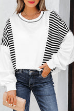 Clare Contrast Stitching Oversize Sweatshirt