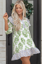 Margot Ruffle Detail Mini Dress