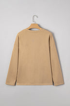 Macy Drawstring Hemline Oversize Long Sleeve Top