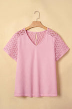 Nyomi Cutout Waffle Knit Blouse